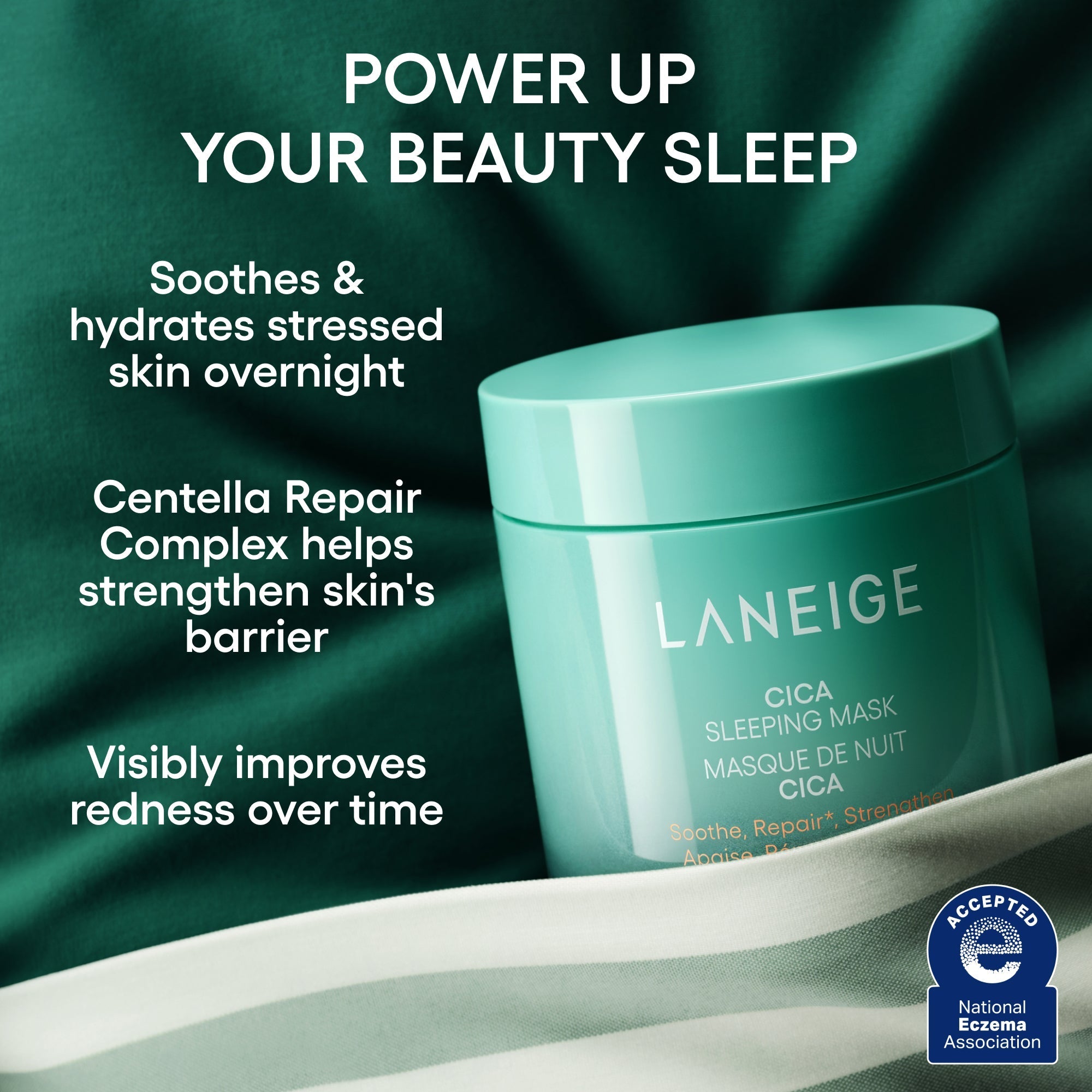 Cica Sleeping Mask with Centella Asiatica for Moisture Barrier Support